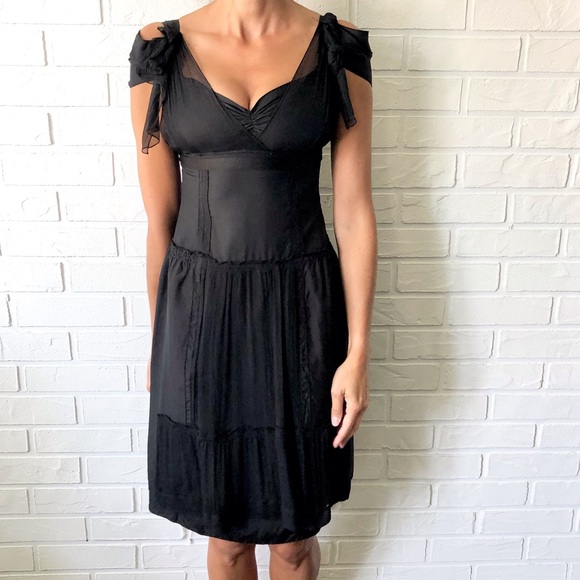 Miu Miu Dresses & Skirts - Prada Miu Miu black silk chiffon formal dress 40